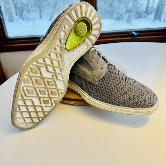 Ecco Mens St. 1 Hybrid Lite Gray Mesh Summer Derby Oxford Shoes Size 10-10.5 - Picture 7 of 8
